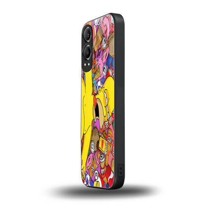 drunk homer simpsons back phone cover | glass case for oneplus nord ce 4 lite