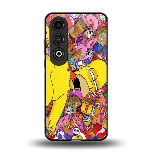 drunk homer simpsons back phone cover | glass case for oneplus nord ce 4