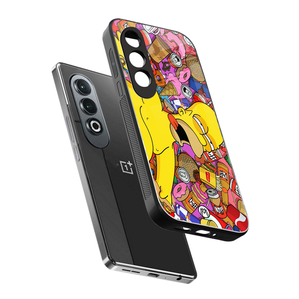 drunk homer simpsons back phone cover | glass case for oneplus nord ce 4