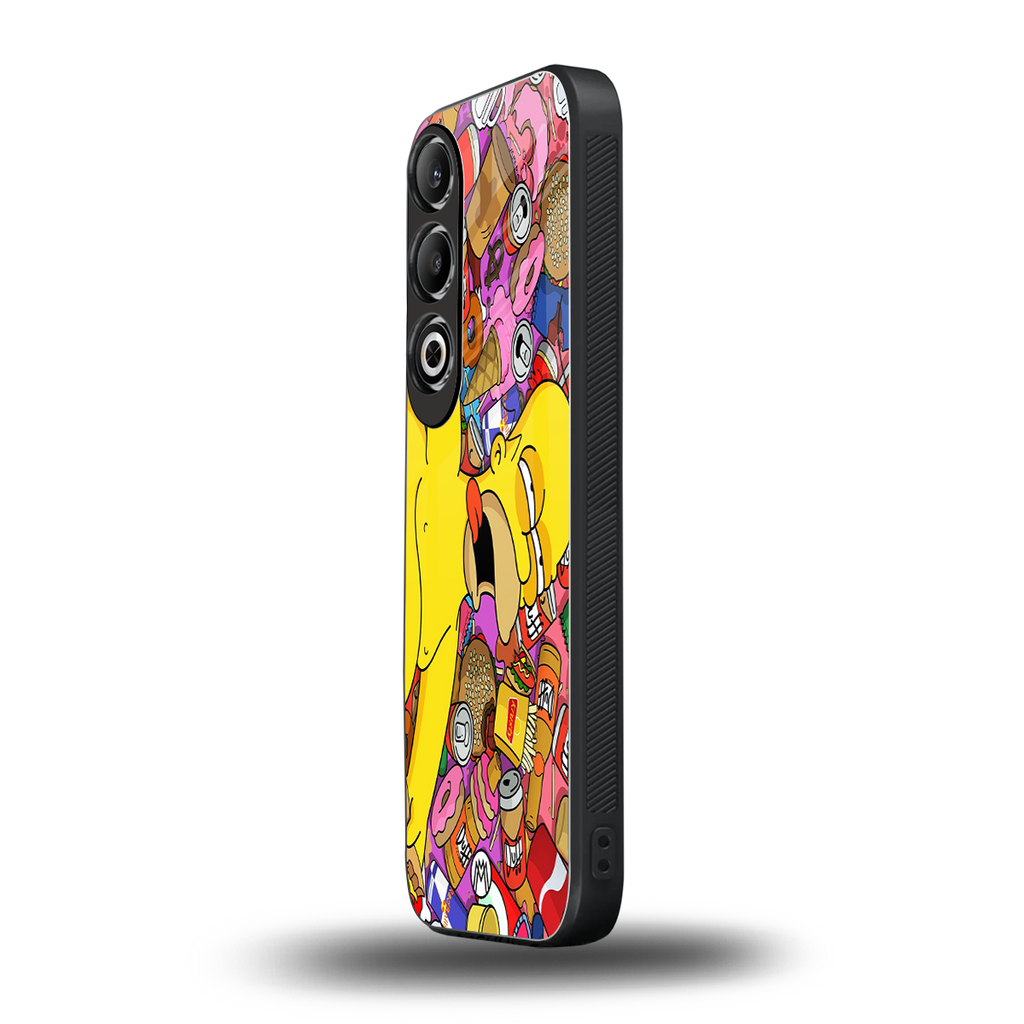 drunk homer simpsons back phone cover | glass case for oneplus nord ce 4