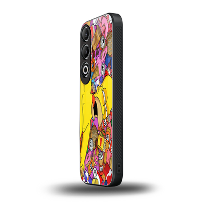 drunk homer simpsons back phone cover | glass case for oneplus nord ce 4