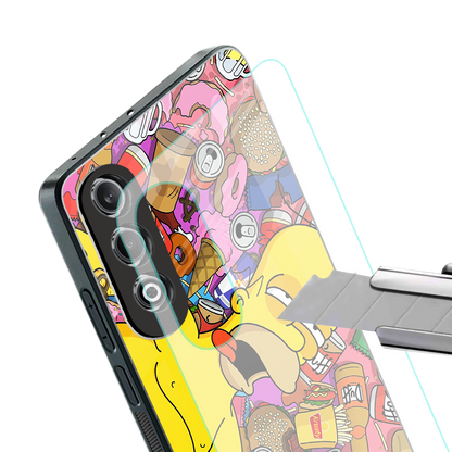 drunk homer simpsons back phone cover | glass case for oneplus nord ce 4