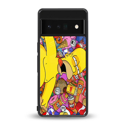 drunk homer simpsons back phone cover | glass case for google pixel 6 pro