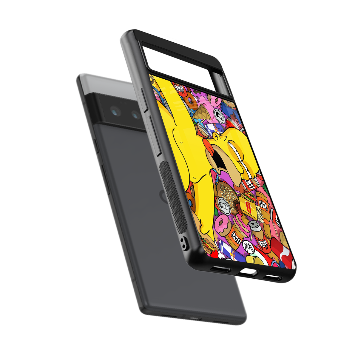 drunk homer simpsons back phone cover | glass case for google pixel 6 pro