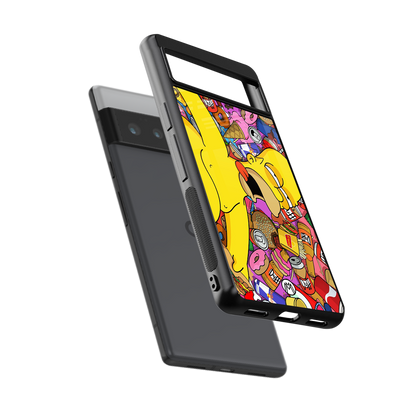 drunk homer simpsons back phone cover | glass case for google pixel 6 pro
