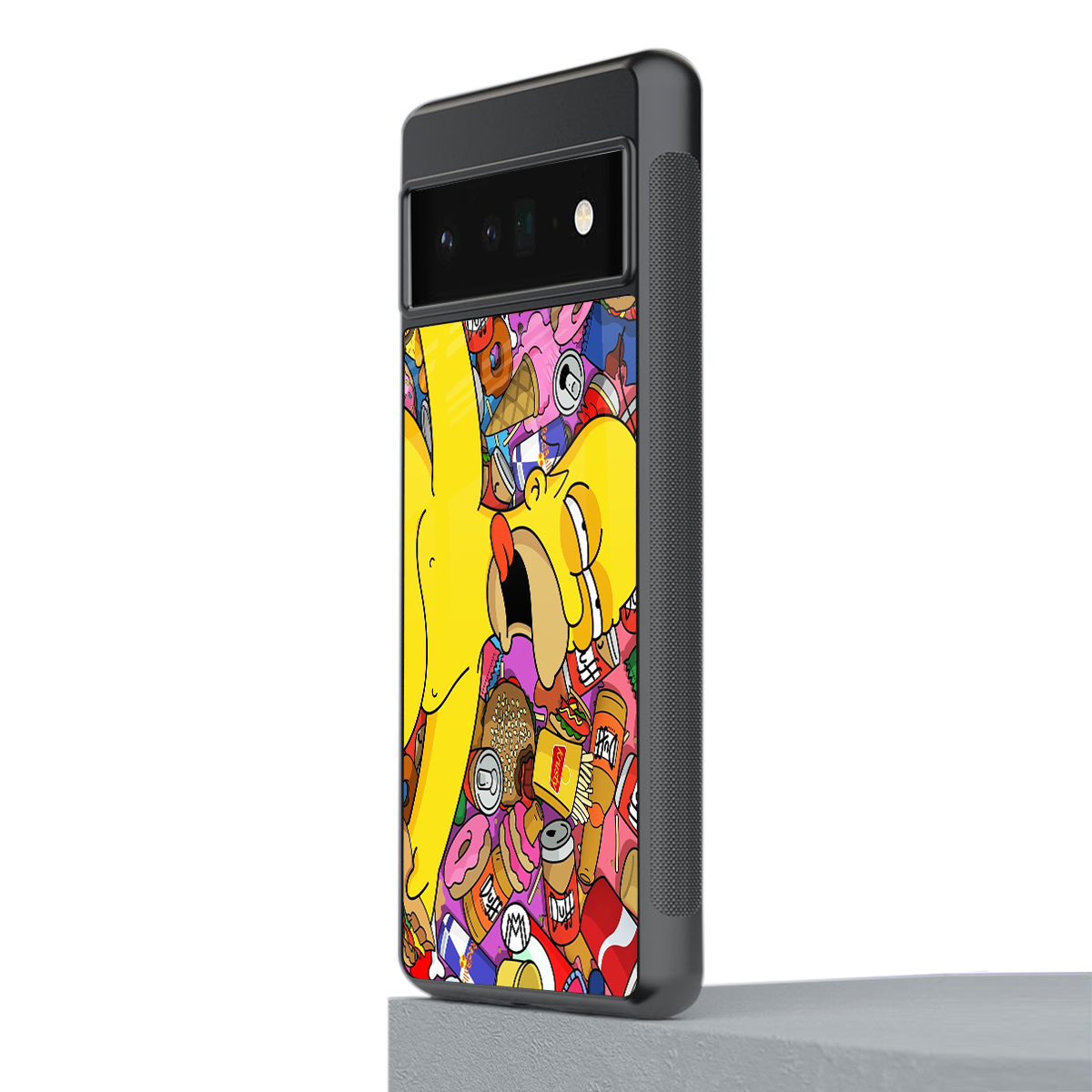 drunk homer simpsons back phone cover | glass case for google pixel 6 pro