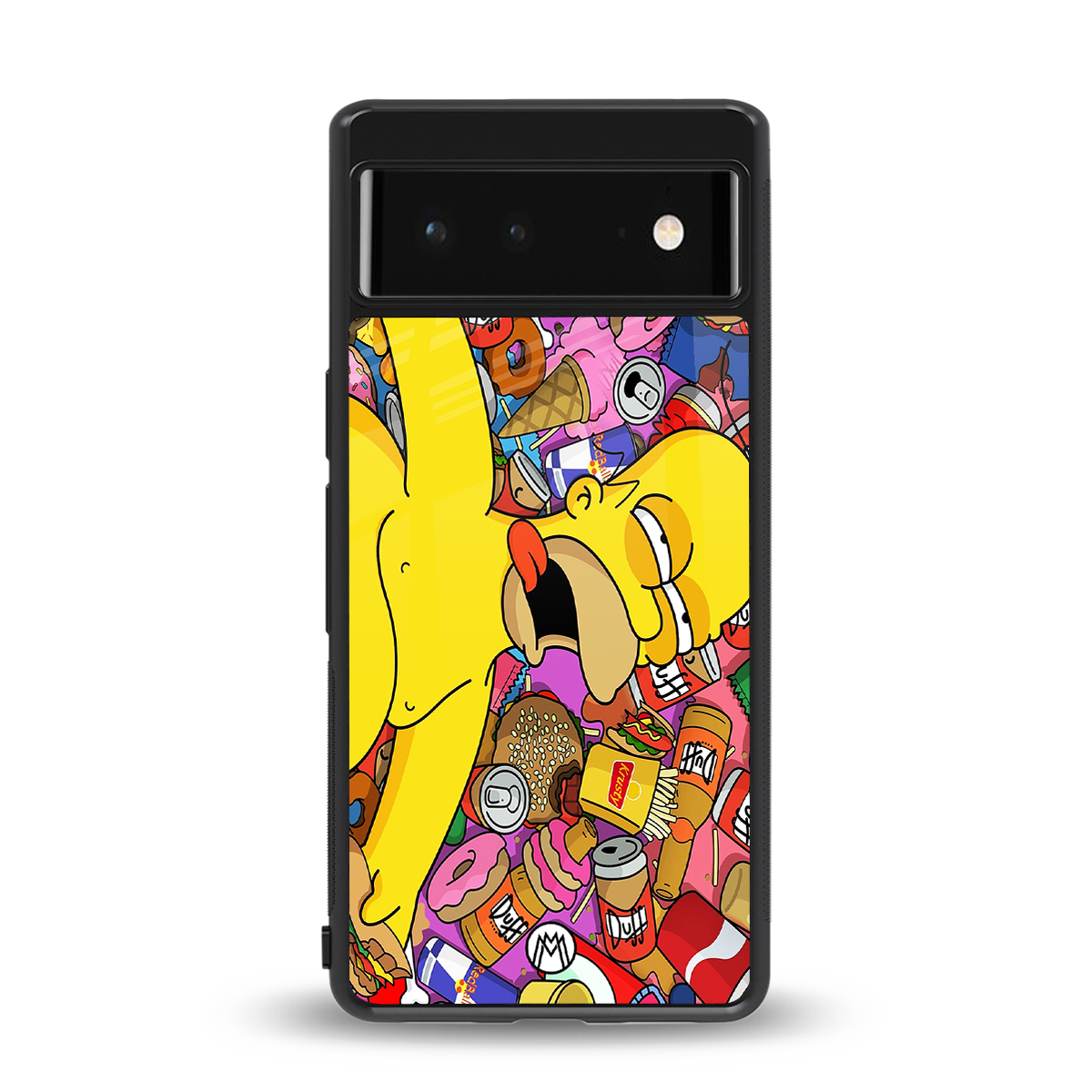 drunk homer simpsons back phone cover | glass case for google pixel 6