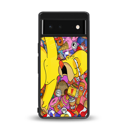 drunk homer simpsons back phone cover | glass case for Google Pixel 6A