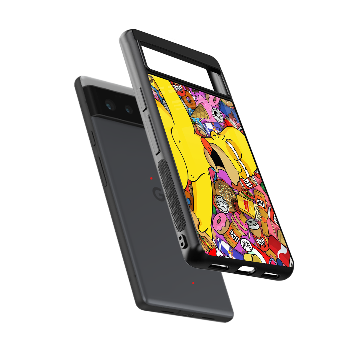drunk homer simpsons back phone cover | glass case for google pixel 6