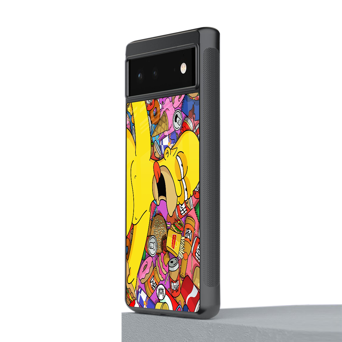 drunk homer simpsons back phone cover | glass case for google pixel 6