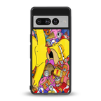 drunk homer simpsons back phone cover | glass case for google pixel 7 pro
