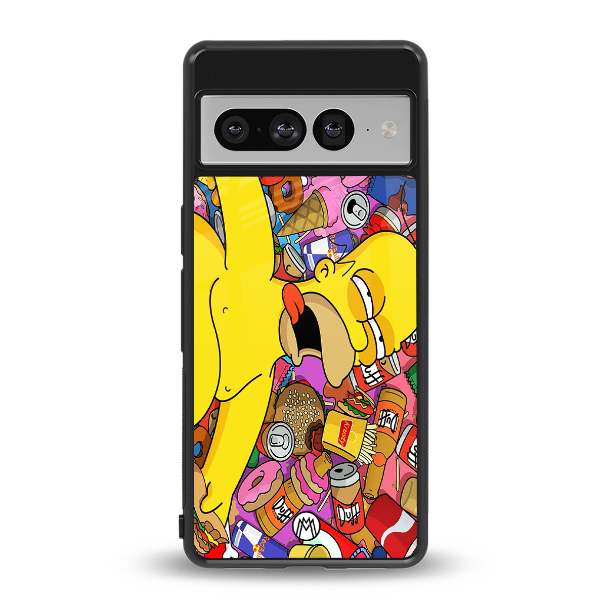 drunk homer simpsons back phone cover | glass case for google pixel 7 pro