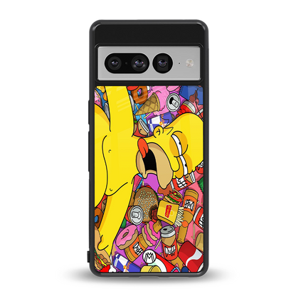 drunk homer simpsons back phone cover | glass case for google pixel 7 pro