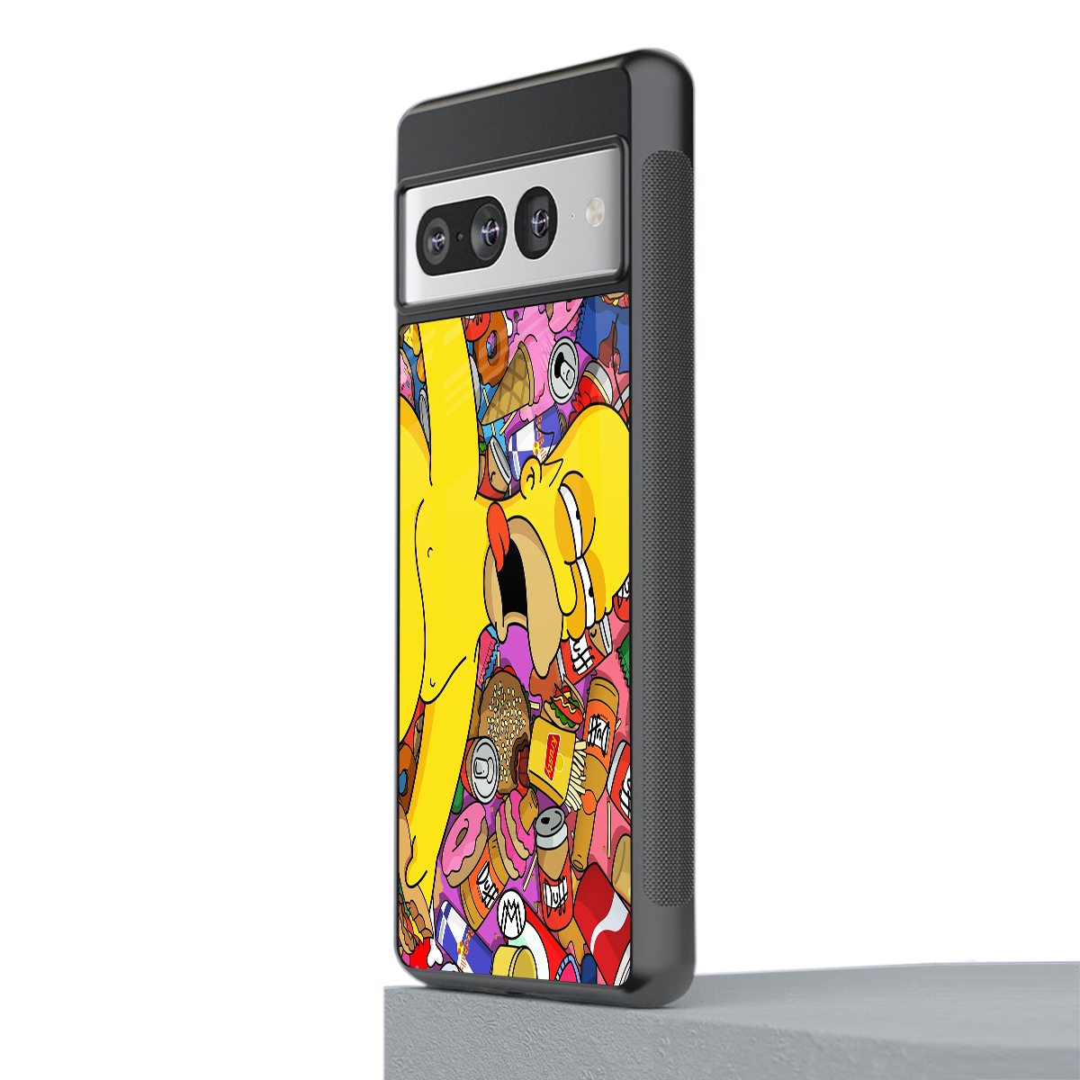 drunk homer simpsons back phone cover | glass case for google pixel 7 pro