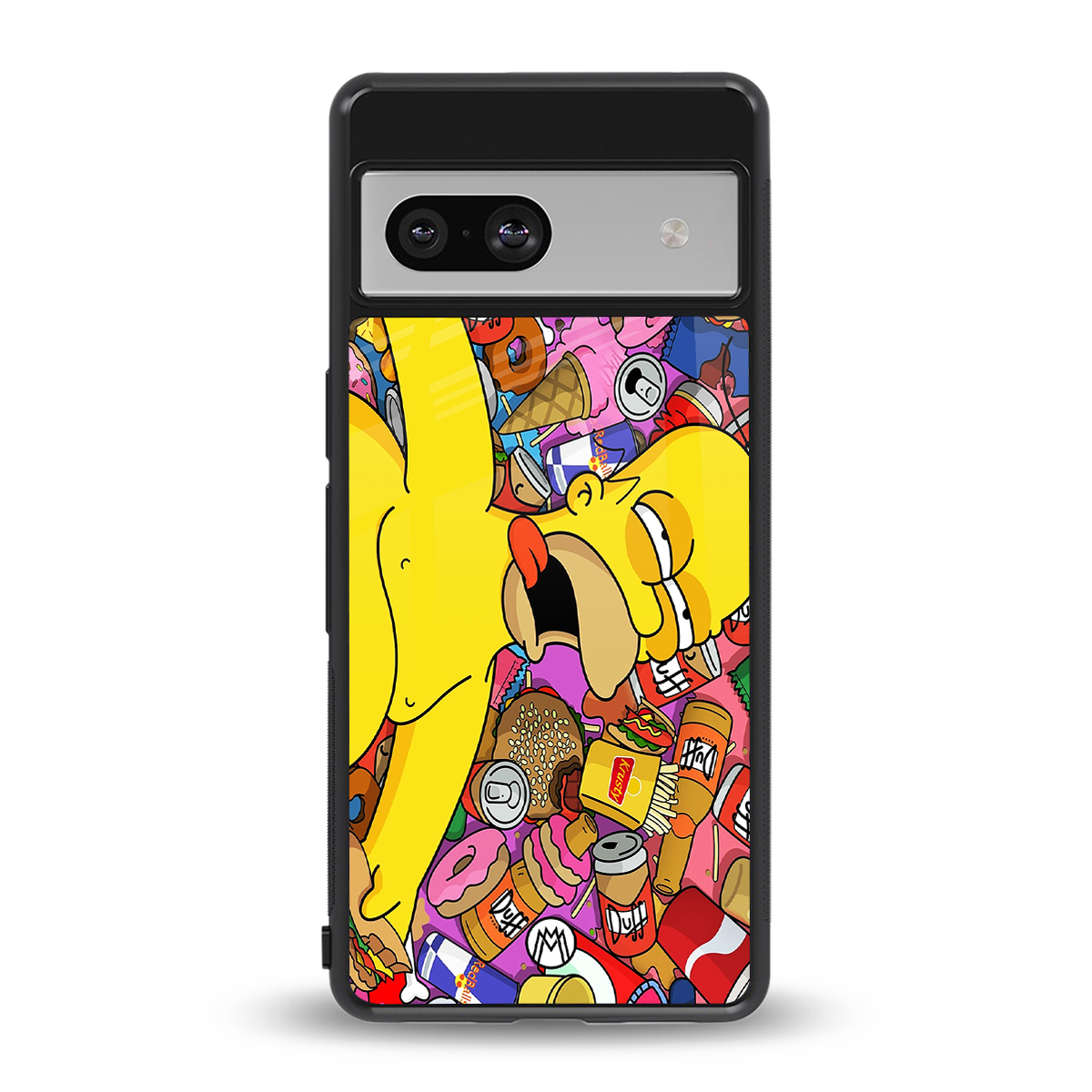 drunk homer simpsons back phone cover | glass case for Google Pixel 7