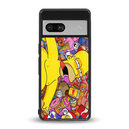drunk homer simpsons back phone cover | glass case for Google Pixel 7
