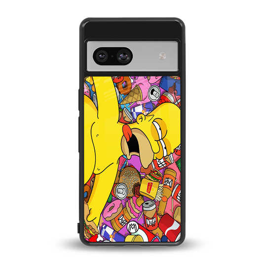 drunk homer simpsons back phone cover | glass case for Google Pixel 7