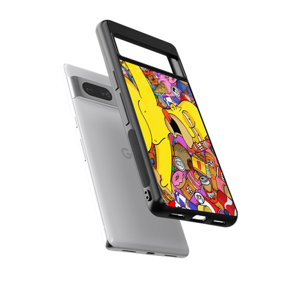 drunk homer simpsons back phone cover | glass case for Google Pixel 7