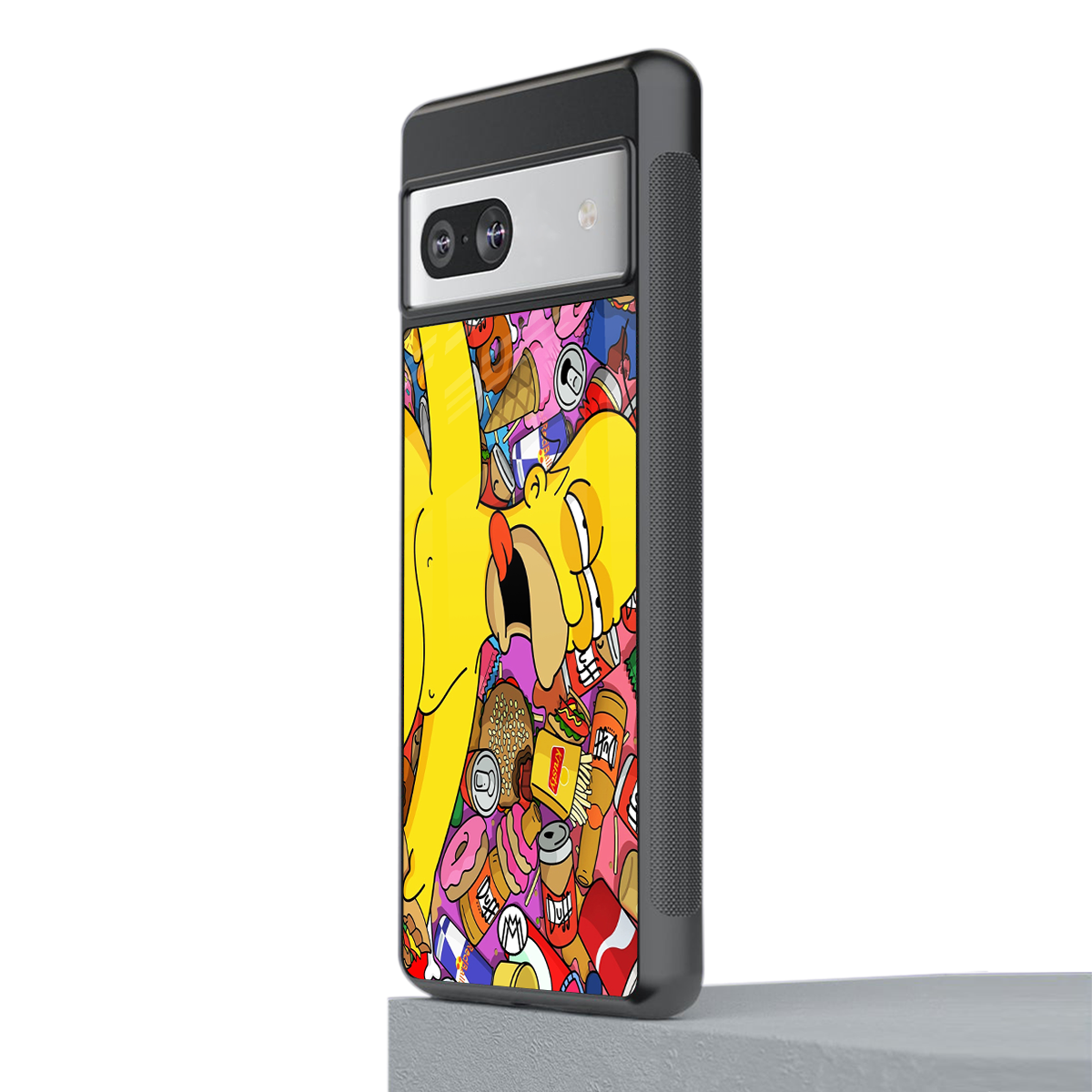 drunk homer simpsons back phone cover | glass case for Google Pixel 7
