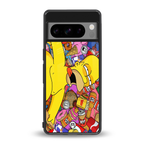drunk homer simpsons back phone cover | glass case for google pixel 8 pro