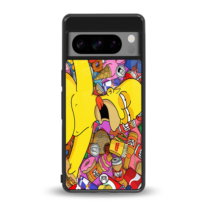 drunk homer simpsons back phone cover | glass case for google pixel 8 pro