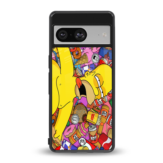 drunk homer simpsons back phone cover | glass case for Google Pixel 8