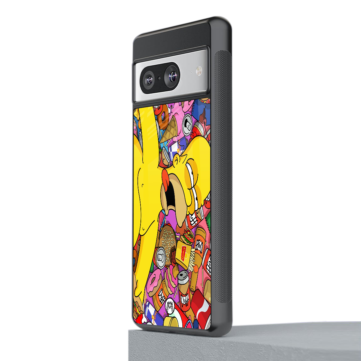 drunk homer simpsons back phone cover | glass case for Google Pixel 8