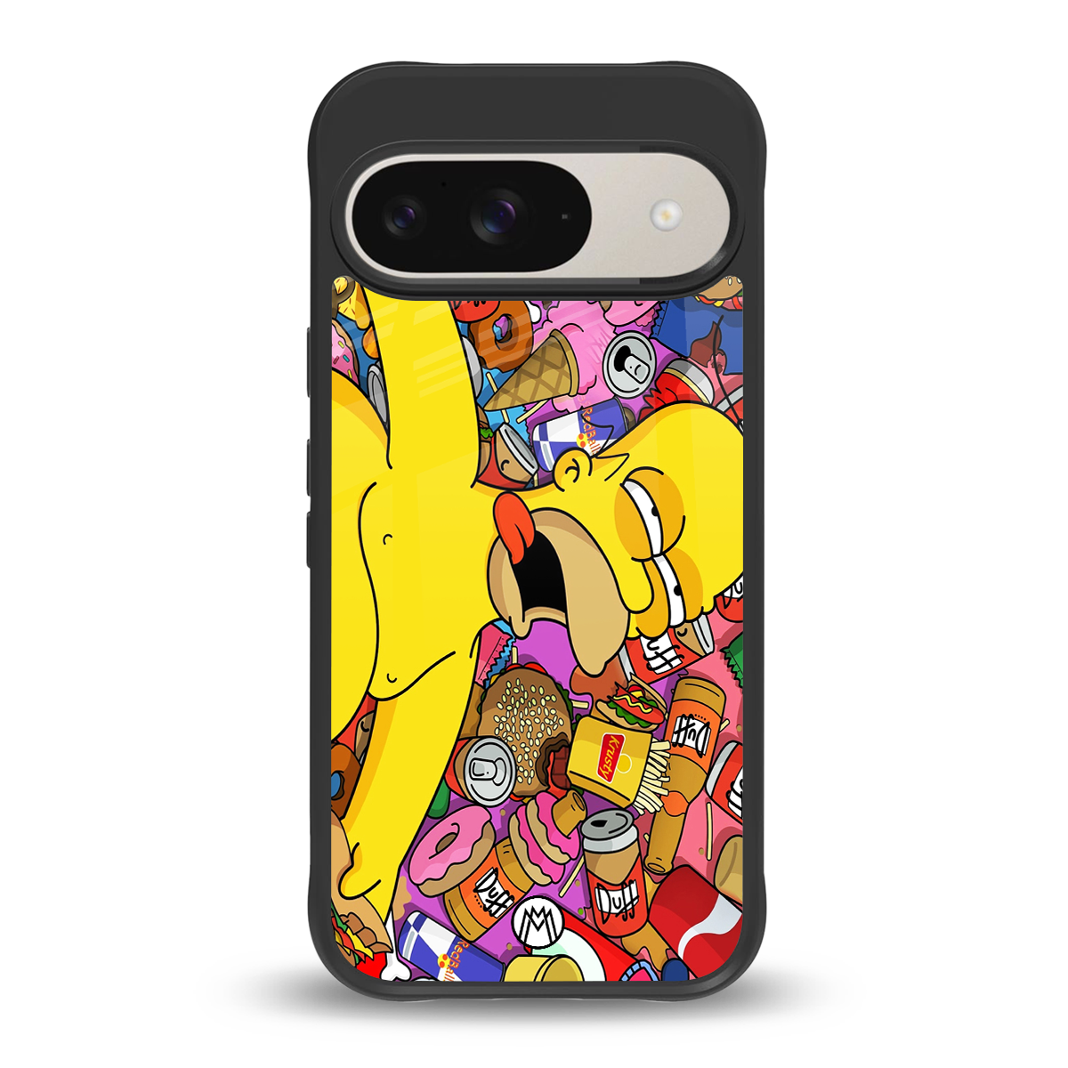 drunk homer simpsons back phone cover | glass case for google pixel 9