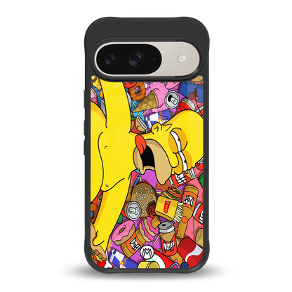 drunk homer simpsons back phone cover | glass case for google pixel 9