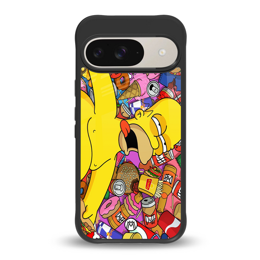 drunk homer simpsons back phone cover | glass case for google pixel 9