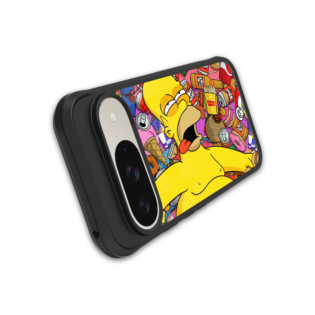 drunk homer simpsons back phone cover | glass case for google pixel 9