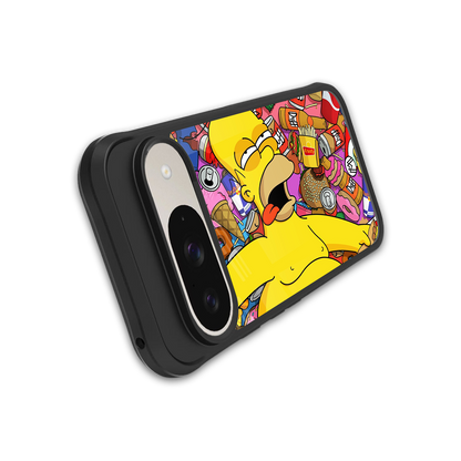 drunk homer simpsons back phone cover | glass case for google pixel 9