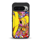drunk homer simpsons back phone cover | glass case for google pixel 9 pro