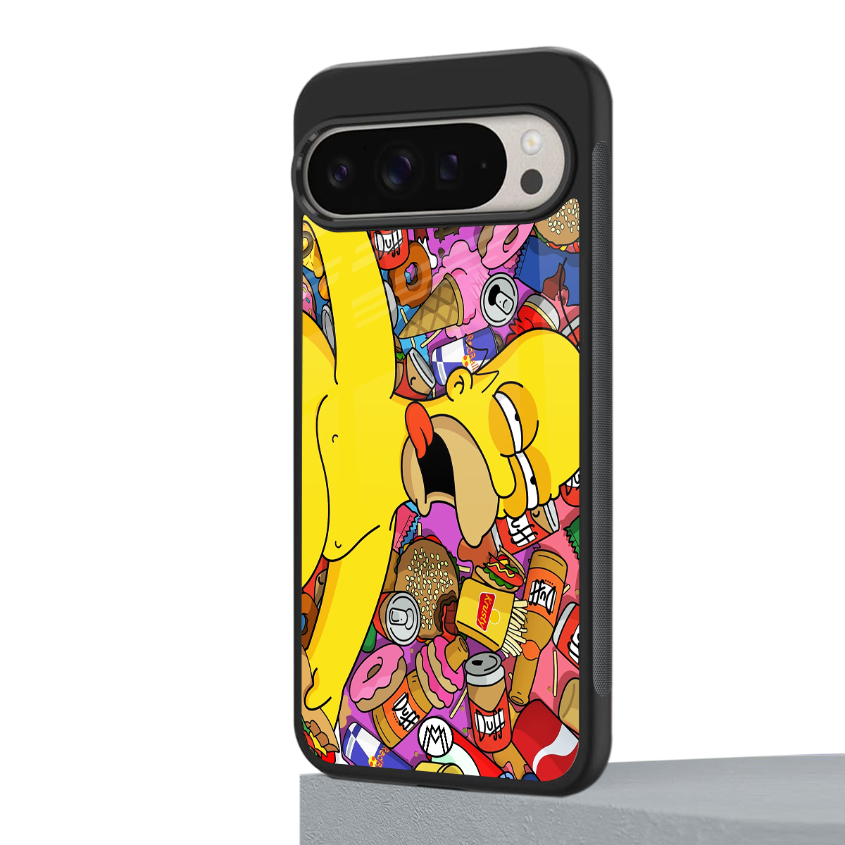 drunk homer simpsons back phone cover | glass case for google pixel 9 pro xl
