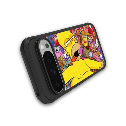 drunk homer simpsons back phone cover | glass case for google pixel 9 pro