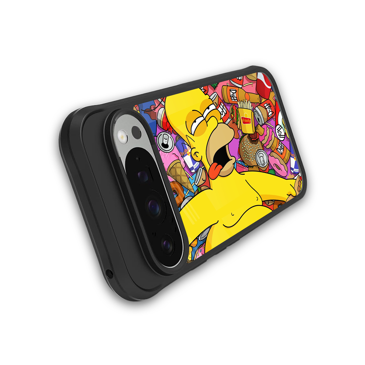 drunk homer simpsons back phone cover | glass case for google pixel 9 pro xl