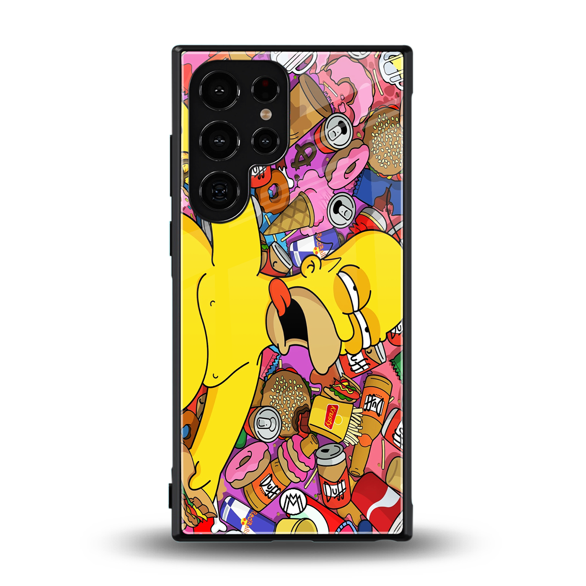 drunk homer simpsons back phone cover | glass case for samsung galaxy s24 ultra