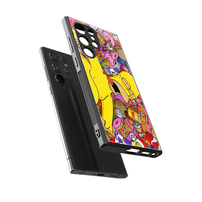 drunk homer simpsons back phone cover | glass case for samsung galaxy s24 ultra