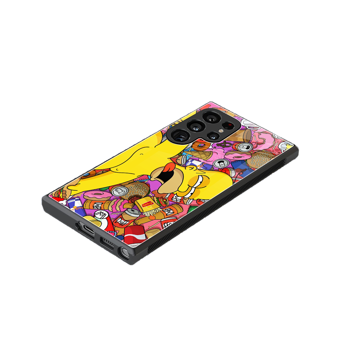 drunk homer simpsons back phone cover | glass case for samsung galaxy s23 ultra