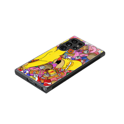 drunk homer simpsons back phone cover | glass case for samsung galaxy s23 ultra