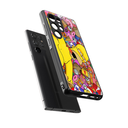 drunk homer simpsons back phone cover | glass case for samsung galaxy s25 ultra