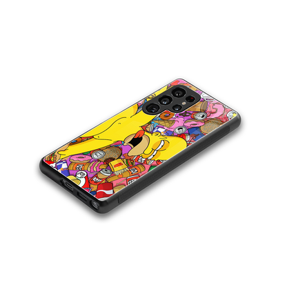 drunk homer simpsons back phone cover | glass case for samsung galaxy s25 ultra
