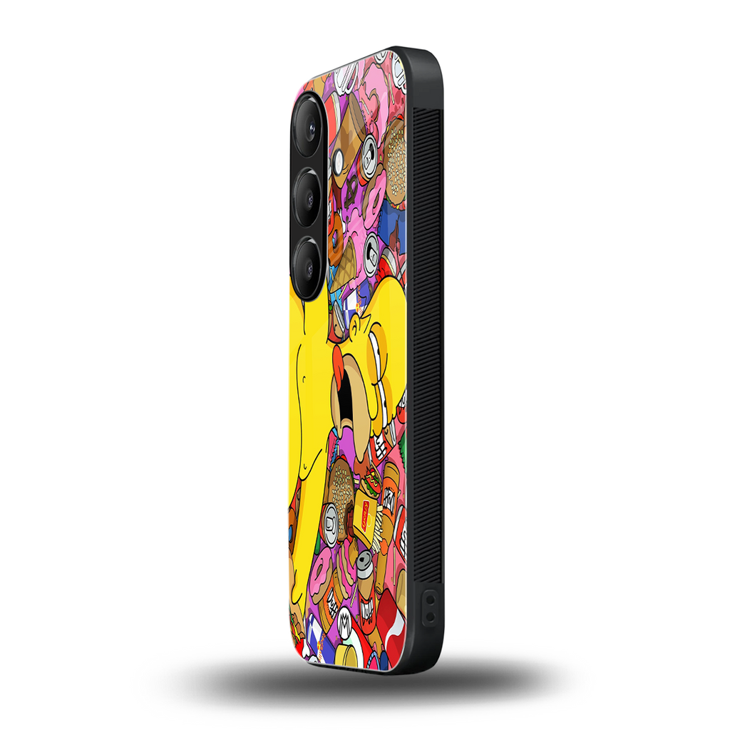 drunk homer simpsons back phone cover | glass case for samsung galaxy s23