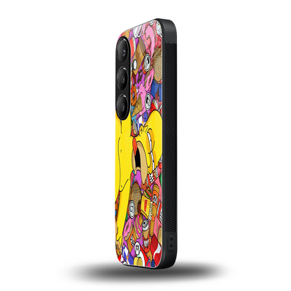 drunk homer simpsons back phone cover | glass case for samsung galaxy s24 fe