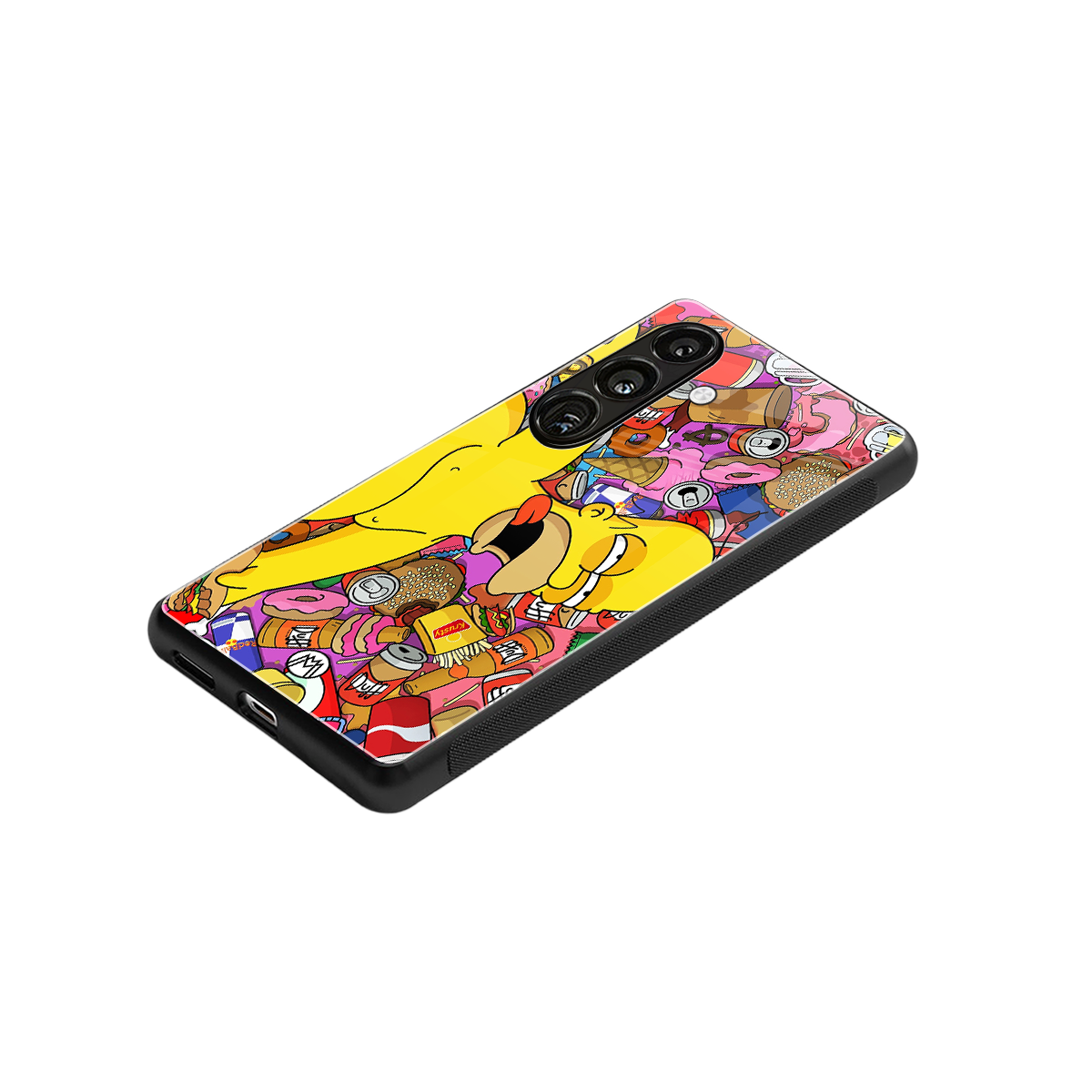 drunk homer simpsons back phone cover | glass case for samsung galaxy s25 plus