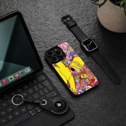 drunk homer simpsons back phone cover | glass case for iphone 13 pro max