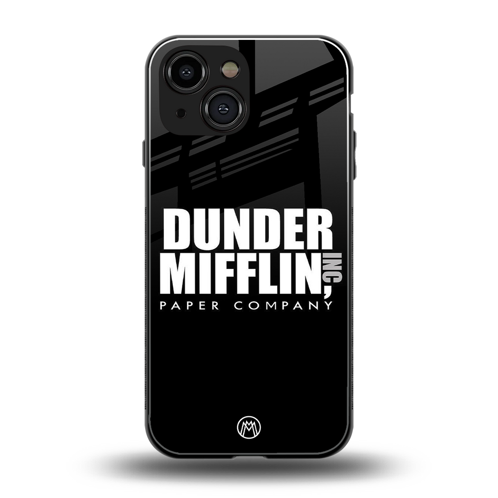 dunder mifflin back phone cover | glass case for iphone 13 mini