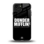 dunder mifflin back phone cover | glass case for iphone 13 mini