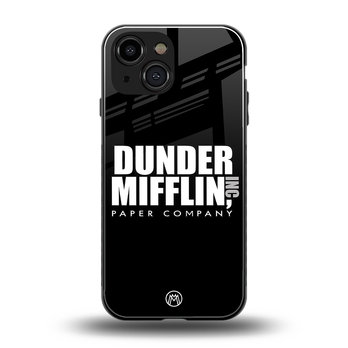 dunder mifflin back phone cover | glass case for iphone 13 mini