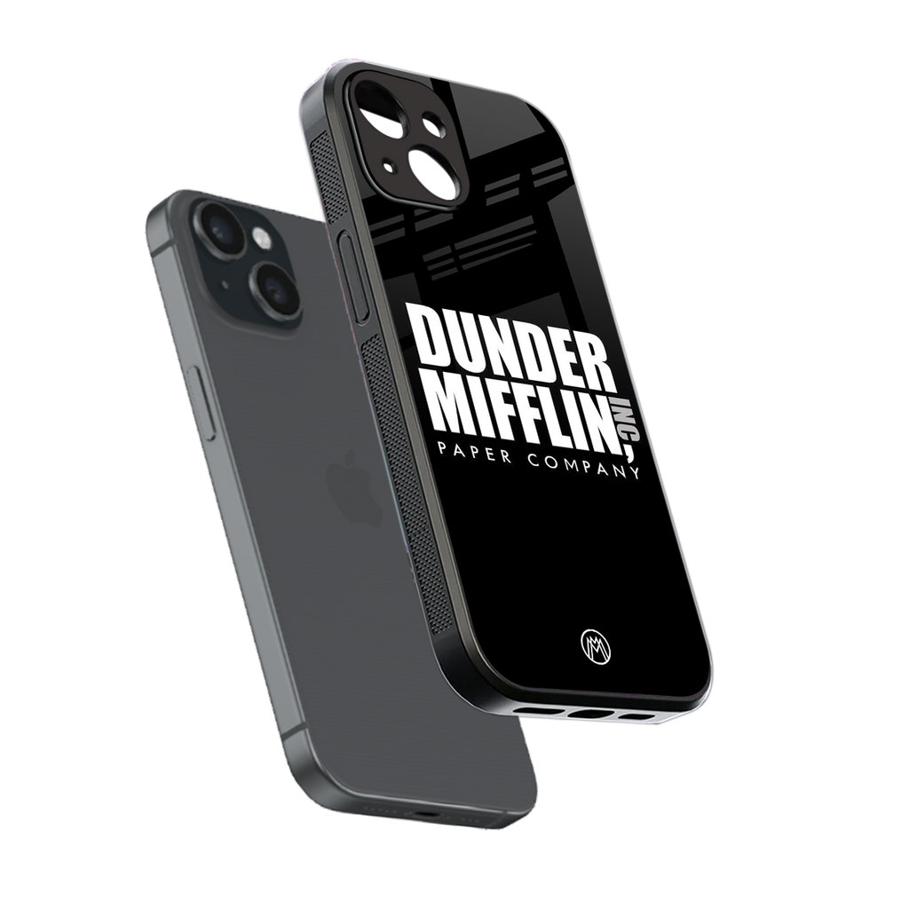 dunder mifflin back phone cover | glass case for iphone 13 mini